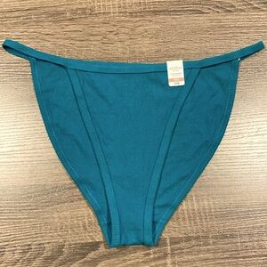 NWT - Arizona Jean Co Ribbed Cotton String Bikini Panties - Evergreen - XXL